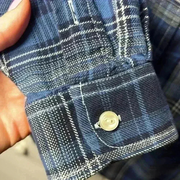 Lauren Ralph Lauren Plaid Button Down Cotton Twill Top Size Small - Picture 6 of 9